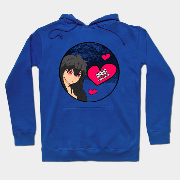 Daisuki - I really like you Anime Valentine Hoodie by HCreatives